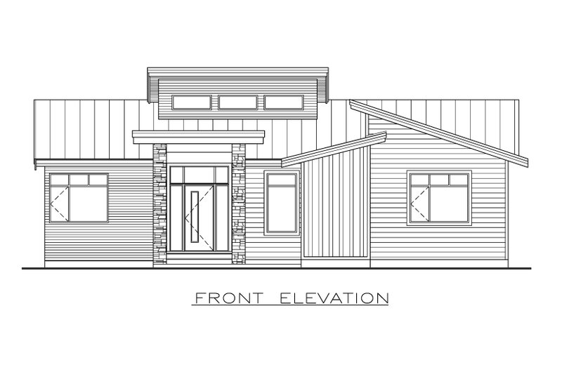 Home Plan - Exterior - Front Elevation 3 for Contemporary House Plan #1100-70 - 3 bed, 2 bath