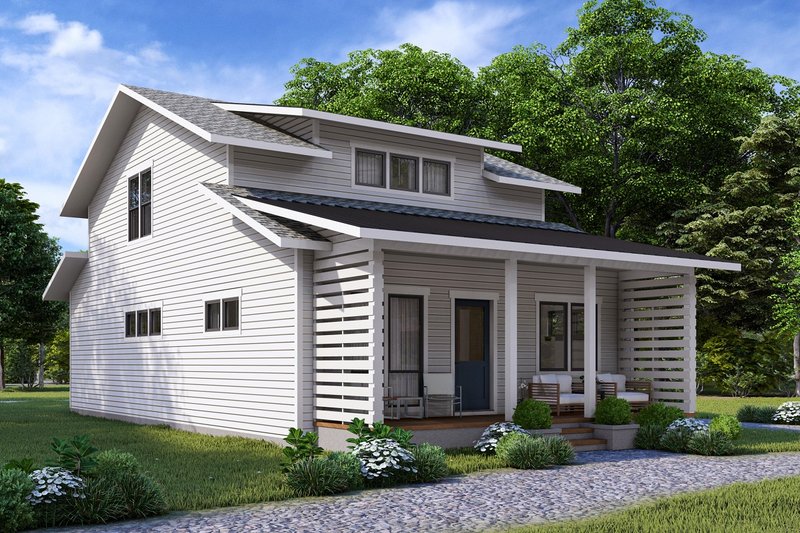 Home Plan - Exterior - Rear Elevation for Craftsman House Plan #1105-4 - 3 bed, 2.5 bath