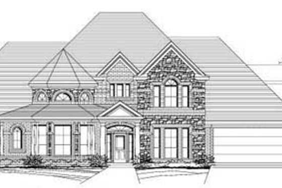 Exterior - Front Elevation for Traditional House Plan #411-200 - 6 bed, 3.5 bath