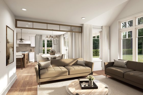 Interior - Family Room for Farmhouse House Plan #23-2036 - 2 bed, 1.5 bath