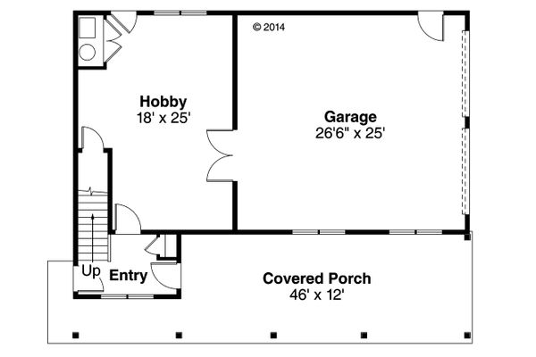 Home Plan - Craftsman Floor Plan - Main Floor Plan #124-935