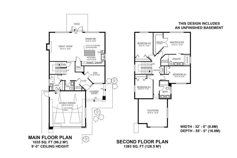Dream House Plan - Floor Plan - Main Floor for Prairie House Plan #1100-104 - 4 bed, 2.5 bath