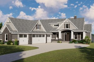 Ranch Exterior - Front Elevation Plan #1064-89