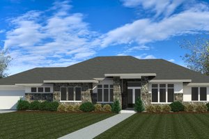 Dream House Plan - Modern Exterior - Front Elevation Plan #920-121