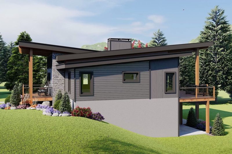 House Blueprint - Photo 1 for Contemporary House Plan #932-784 - 3 bed, 3 bath