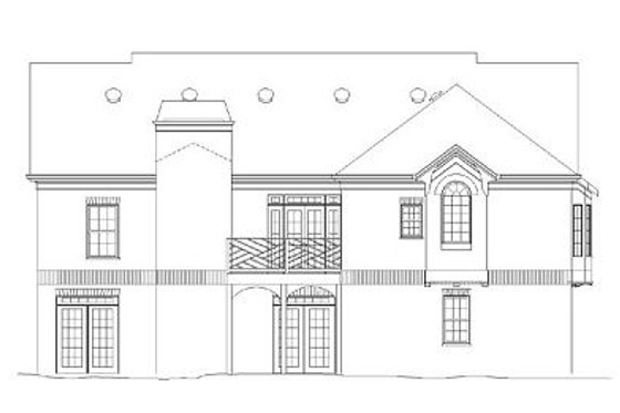 Exterior - Rear Elevation for Colonial House Plan #119-265 - 3 bed, 3.5 bath
