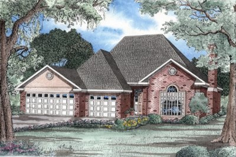 House Blueprint - Southern Exterior - Front Elevation Plan #17-107