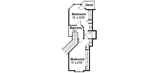House Design - Mediterranean Floor Plan - Upper Floor Plan #124-210