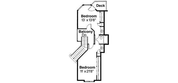 Home Plan - Mediterranean Floor Plan - Upper Floor Plan #124-210