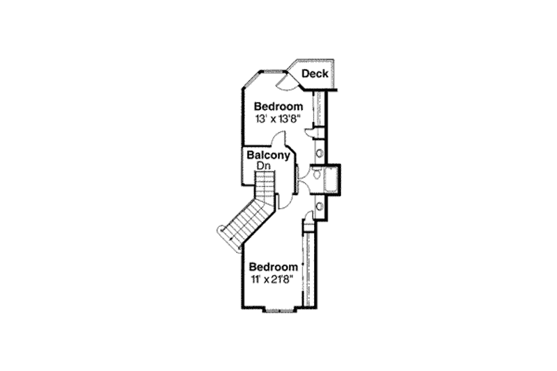 House Plan Design - Floor Plan - Upper Floor for Mediterranean House Plan #124-210 - 4 bed, 3.5 bath