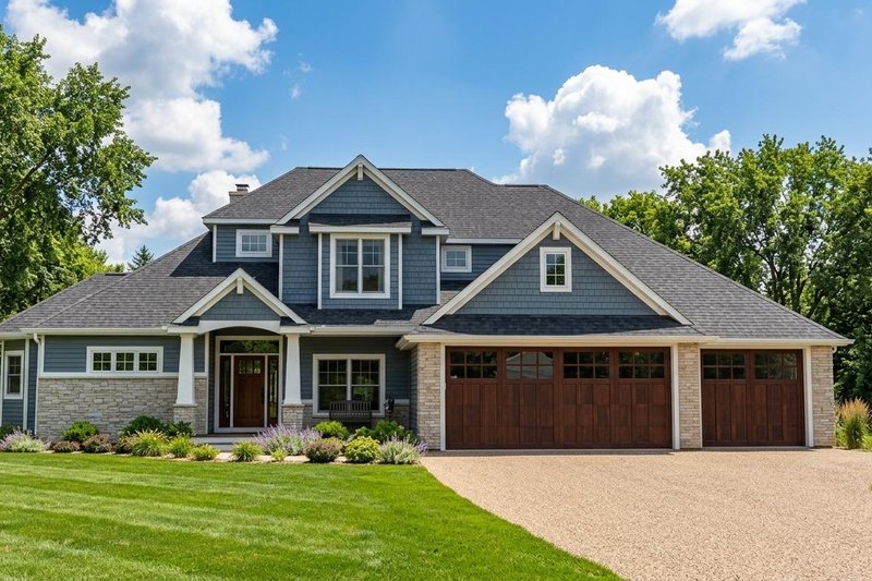 House Blueprint - Exterior - Front Elevation 2 for Craftsman House Plan #1064-29 - 3 bed, 2.5 bath