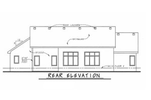 Exterior - Front Elevation 4 for Traditional House Plan #20-2417 - 4 bed, 3.5 bath