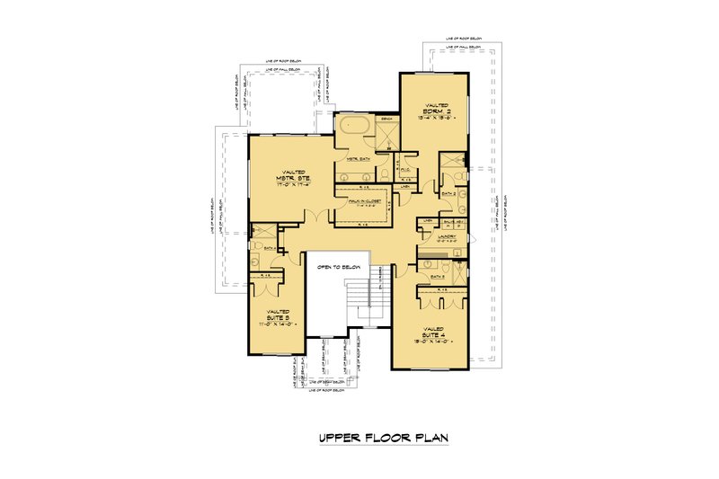 Home Plan - Floor Plan - Upper Floor for Modern House Plan #1066-189 - 5 bed, 5.5 bath