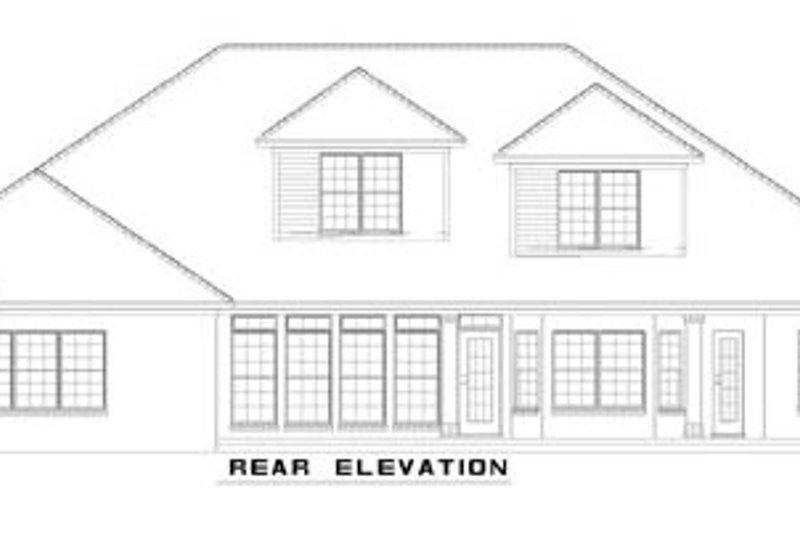 Home Plan - Exterior - Rear Elevation for Classical House Plan #17-3248 - 4 bed, 3 bath