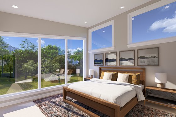 Interior - Master Bedroom for Modern House Plan #1060-381 - 1 bed, 1 bath