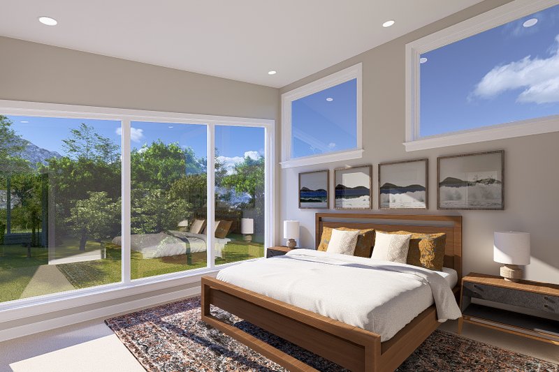House Plan Design - Interior - Master Bedroom for Modern House Plan #1060-381 - 1 bed, 1 bath