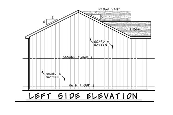 Exterior - Other Elevation for Farmhouse House Plan #20-2570 - 3 bed, 2.5 bath