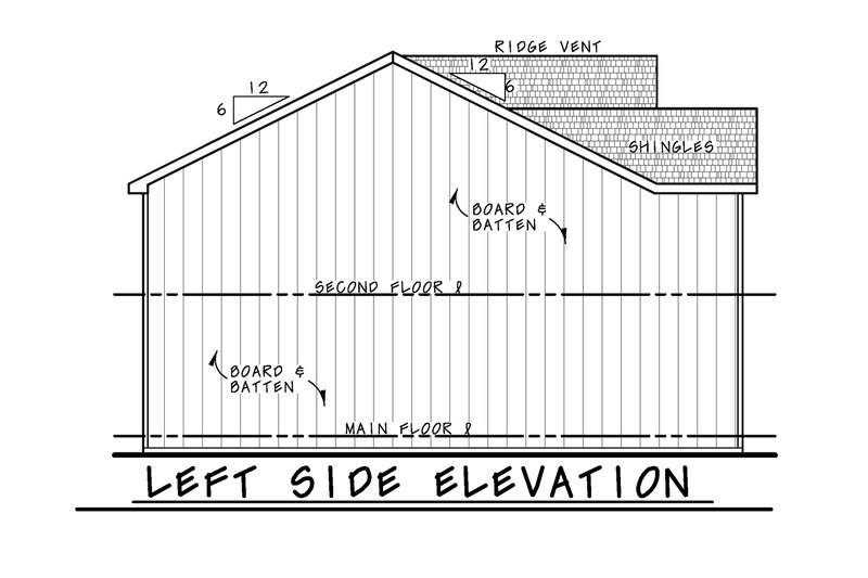 Architectural House Design - Exterior - Other Elevation for Farmhouse House Plan #20-2570 - 3 bed, 2.5 bath