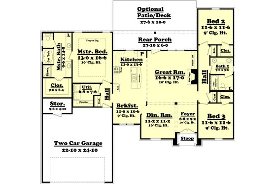 2600 square foot traditional home