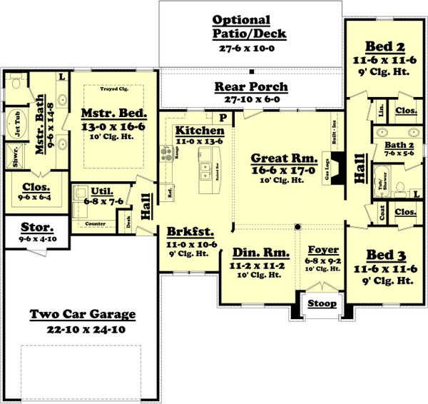 Home Plan - 2600 square foot traditional home