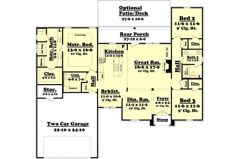 Architectural House Design - 2600 square foot traditional home