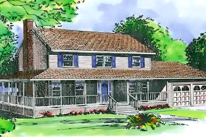 Country Style House Plan - 3 Beds 2.5 Baths 1997 Sq/Ft Plan #320-306