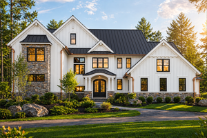 Architectural House Design - Exterior - Front Elevation for Farmhouse House Plan #928-457 - 4 bed, 6.5 bath