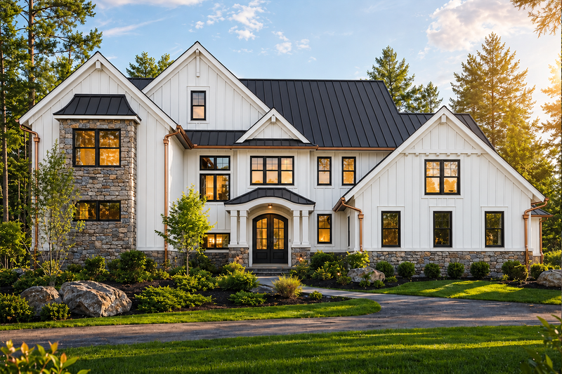 Farmhouse Style House Plan - 4 Beds 6.5 Baths 4491 Sq/Ft Plan #928-457 ...