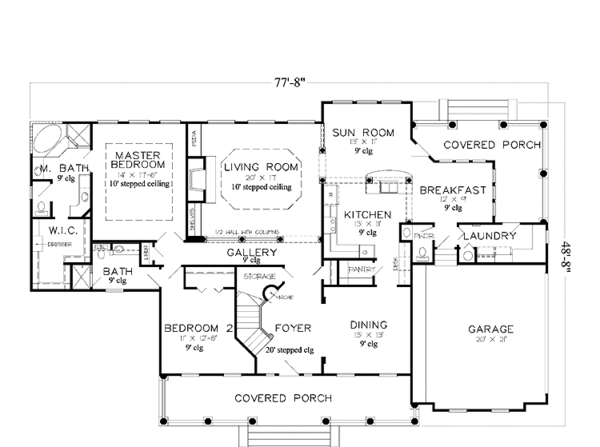 House Plan Design - Country Floor Plan - Main Floor Plan #968-30