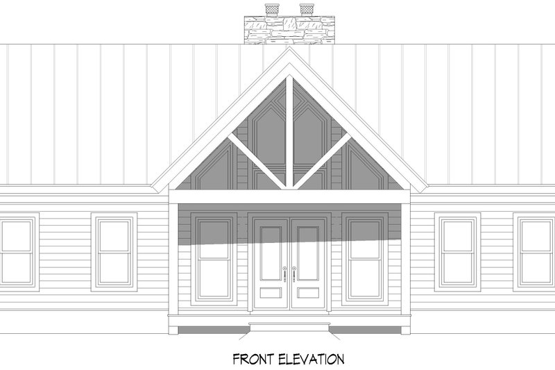 House Blueprint - Exterior - Front Elevation 3 for Country House Plan #932-1114 - 3 bed, 2.5 bath