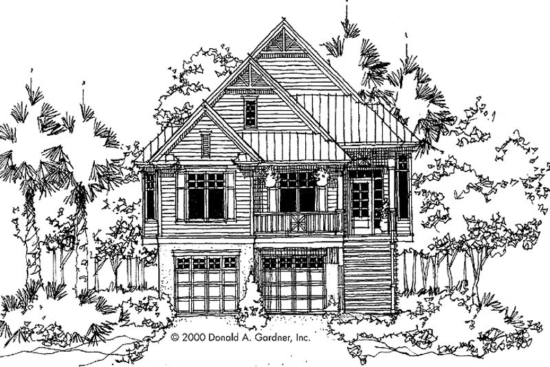 House Blueprint - Craftsman Exterior - Front Elevation Plan #929-530