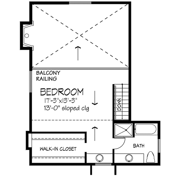 House Plan Design - Prairie Floor Plan - Upper Floor Plan #320-1181
