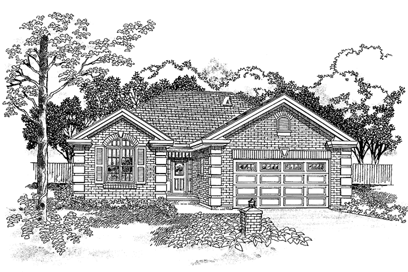 Dream House Plan - Ranch Exterior - Front Elevation Plan #47-934