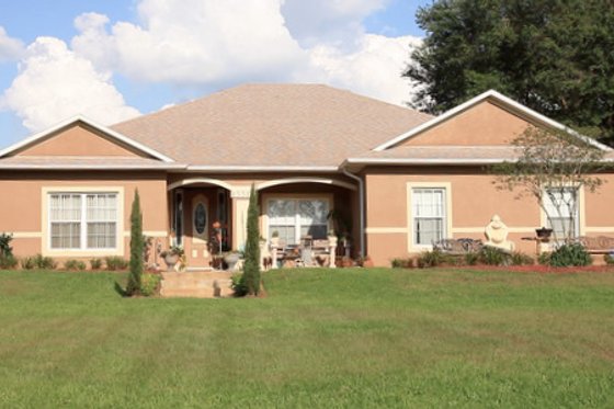 Exterior - Front Elevation House Plan #534-2 - 3 bed, 2 bath