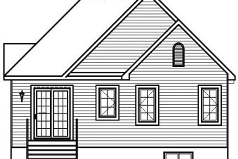 Dream House Plan - Exterior - Rear Elevation for Traditional House Plan #23-797 - 4 bed, 1 bath