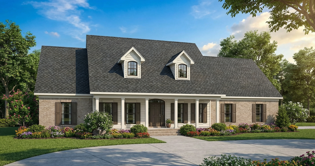 Exterior - Front Elevation 2 for Traditional House Plan #17-2780 - 4 bed, 3 bath