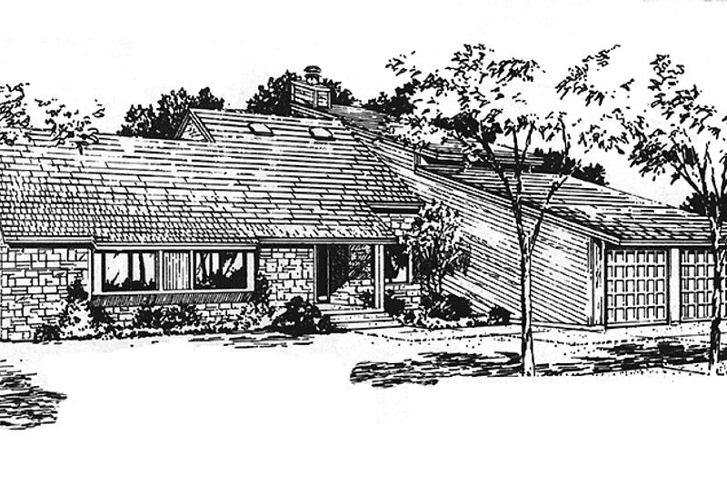 Architectural House Design - Contemporary Exterior - Front Elevation Plan #320-1266