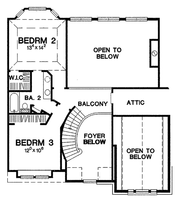 Home Plan - Traditional Floor Plan - Upper Floor Plan #472-170