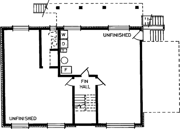 Dream House Plan - Contemporary Floor Plan - Lower Floor Plan #47-663