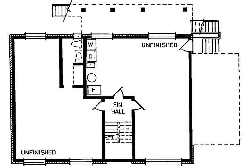 Home Plan - Floor Plan - Lower Floor for Contemporary House Plan #47-663 - 3 bed, 1.5 bath