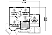 Victorian Style House Plan - 3 Beds 1 Baths 1596 Sq/Ft Plan #25-4708 