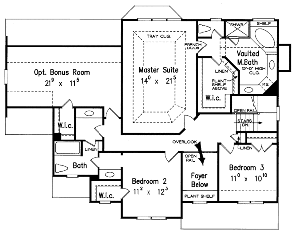 Dream House Plan - Country Floor Plan - Upper Floor Plan #927-545