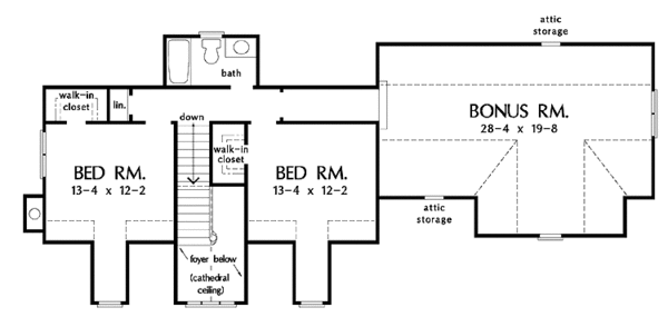 Architectural House Design - Country Floor Plan - Upper Floor Plan #929-509