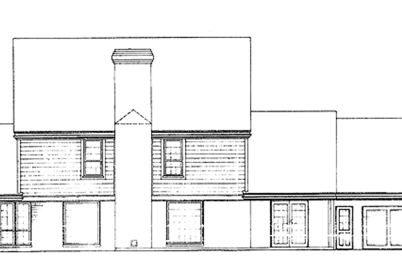 Dream House Plan - Exterior - Rear Elevation for Classical House Plan #310-1076 - 5 bed, 3.5 bath