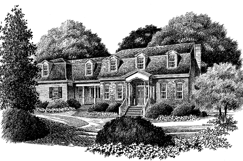 Architectural House Design - Colonial Exterior - Front Elevation Plan #429-92