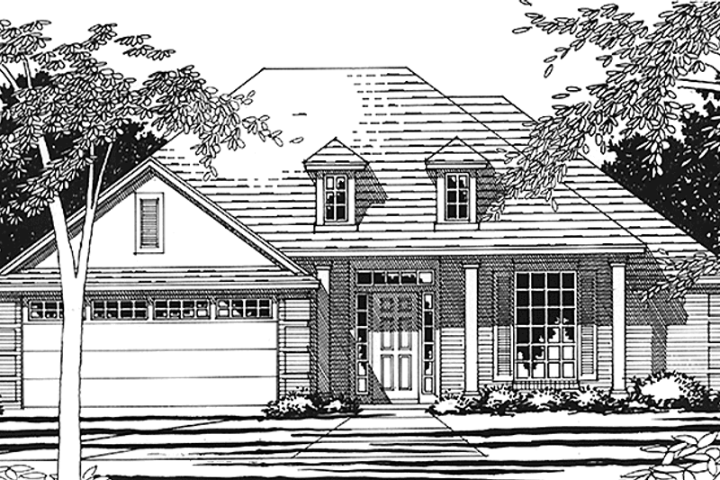 Architectural House Design - Country Exterior - Front Elevation Plan #472-413