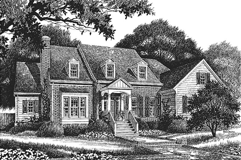 Home Plan - Colonial Exterior - Front Elevation Plan #429-177