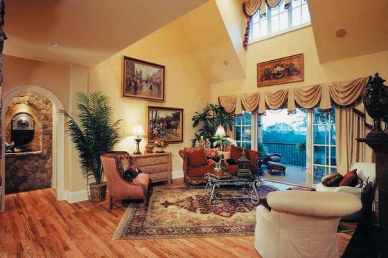 Interior - Family Room for European House Plan #437-66 - 4 bed, 4.5 bath