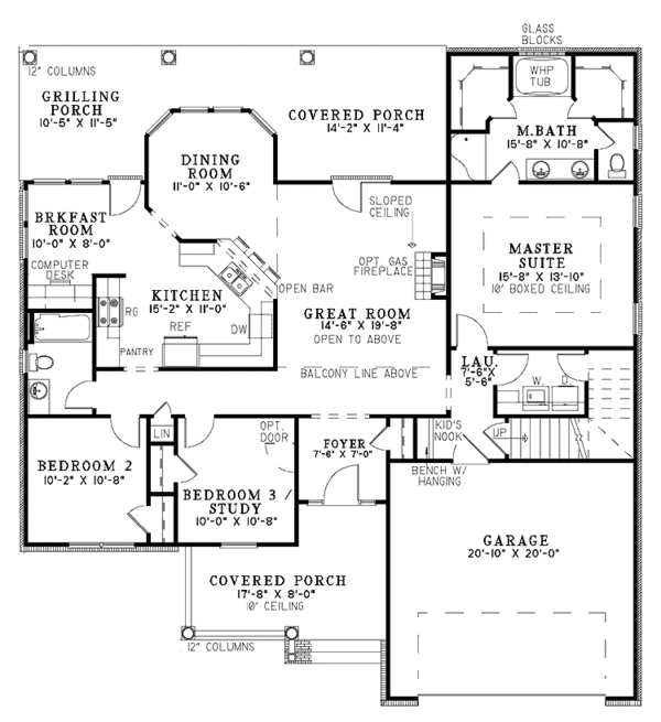 House Plan Design - Traditional Floor Plan - Main Floor Plan #17-2690