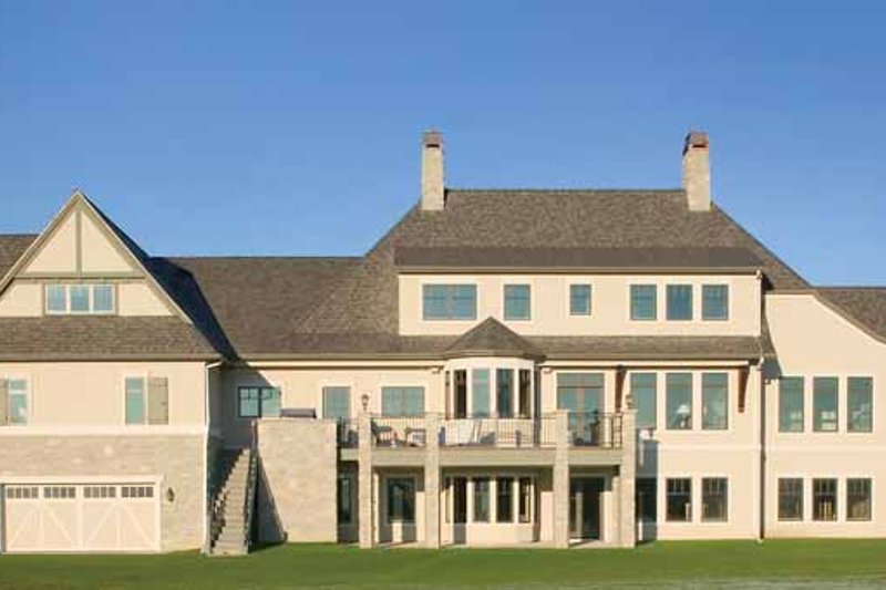 Home Plan - Exterior - Rear Elevation for European House Plan #928-66 - 4 bed, 3.5 bath